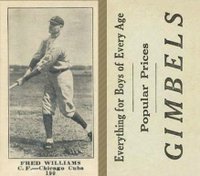 1916 Gimbels #190 Fred Williams Baseball Card