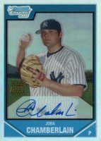 2007 Bowman Chrome Prospects #BC236 Joba Chamberlain Refractor Autograph Baseball Card
