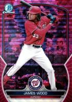 2023 Bowman Chrome Prospects #BCP224 James Wood Fuchsia/Pink Vapor Baseball Card