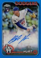 2024 Topps Chrome Update Chrome Baseball Update Series Autographs #ACKHU Kyle Hurt Blue Refractor Baseball Card