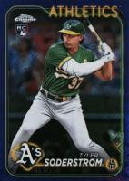 2024 Topps Chrome Logofractor Edition #298 Tyler Soderstrom Purple Refractor Baseball Card