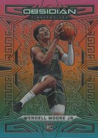 2022 Panini Obsidian #184 Wendell Moore Jr. Electric Etch Neon Flood Fotl Basketball Card