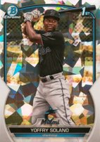 2023 Bowman Chrome Prospects #BCP72 Yoffry Solano Atomic Refractor Baseball Card