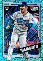 2024 Topps Chrome Cosmic #125 Yoshinobu Yamamoto Aqua Equinox Refractor Baseball Card