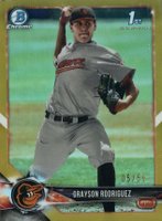 2018 Bowman Draft #BDC73 Grayson Rodriguez Chrome-Gold Refractor Baseball Card