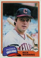 1981 Topps #308 Rick Manning Baseball Card