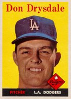 1958 Topps #25 Don Drysdale Baseball Card
