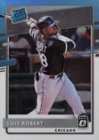 2020 Panini Donruss Optic #62 Luis Robert Carolina Blue & White Baseball Card