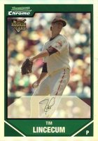 2007 Bowman Chrome Draft Picks #BDP11 Tim Lincecum Refractor Baseball Card