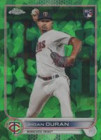 2022 Topps Chrome Update Sapphire Edition #277 Jhoan Duran Green Baseball Card