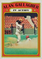 1972 Topps #694 Alan Gallagher In Action Baseball Card