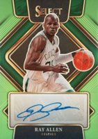 2021 Panini Select Signatures #SGRAL Ray Allen Neon Green Prizm Basketball Card