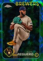 2024 Topps Chrome Update #USC63 Elvis Peguero Blue/Green Lava Lamp Baseball Card