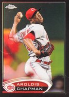 2012 Topps Chrome #34 Aroldis Chapman Black Refractor Baseball Card