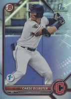2022 Bowman Draft 1st Edition #49 Chase Delauter Sky Blue Foil Baseball Card