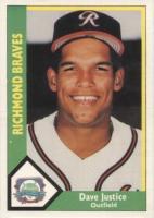 1990 CMC #9 Dave Justice Baseball Card