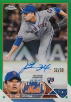 2023 Topps Chrome Rookie Autograph #RAKSA Kodai Senga Green Baseball Card