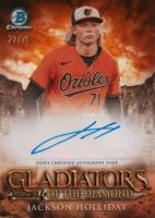 2024 Bowman Gladiators of the Diamond Autographs #GDAJH Jackson Holliday Orange Baseball Card