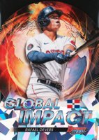 2022 Bowman's Best Global Impact Die-Cut #GI11 Rafael Devers Atomic Refractor Baseball Card