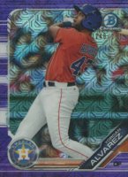 2019 Bowman Mega Box Chrome #123 Yordan Alvarez Purple Refractor Baseball Card