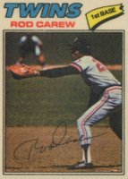 1977 Topps Cloth Stickers #10 Rod Carew Baseball Card
