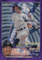 2023 Topps Chrome #4 Anthony Volpe Purple Sonar Refractor Baseball Card