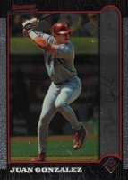 1999 Bowman Chrome #285 Juan Gonzalez Baseball Card