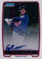 2012 Bowman Prospects #BCP9 Eddie Rosario Chrome-Autograph Baseball Card