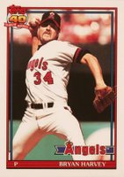 1991 Topps Tiffany #153 Bryan Harvey Baseball Card