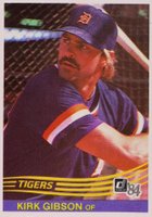 1984 Donruss #593 Kirk Gibson Baseball Card