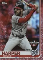 2019 Topps Opening Day #22 Bryce Harper Batting-Red Foil Baseball Card