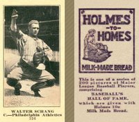 1916 Holmes for Homes Bread #156 Walter Schang Baseball Card