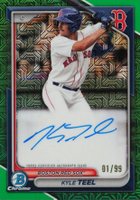 2024 Bowman Mega Box Chrome Bowman Prospect Mega Autographs #KT Kyle Teel Green Refractor Baseball Card