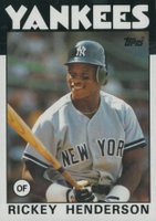 1986 Topps Super #30 Rickey Henderson Baseball Card