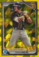 2024 Bowman Sapphire Edition Chrome Prospects #BCP102 Ethan Salas Yellow Baseball Card