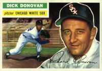 1956 Topps #18 Dick Donovan White Back Baseball Card