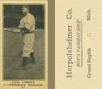 1916 Herpolsheimer Co. #68 Geo. Gibson Baseball Card