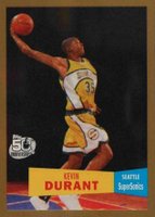 2007 Topps #112 Kevin Durant 1957-58 Variation-Gold Basketball Card