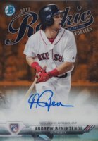 2017 Bowman Rookie of the Year Roy Favorites Autograph #ABE Andrew Benintendi Orange Baseball Card