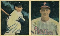 1951 Berk Ross #2-5/2-7 DiMaggio/Hamner Panel Baseball Card