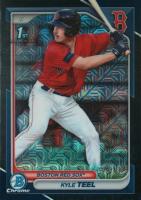 2024 Bowman Mega Box Chrome Prospects #48 Kyle Teel Navy Refractor Baseball Card