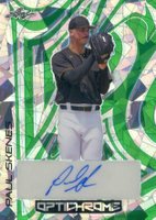 2024 Leaf Eclectic Whatnot Exclusive Optichrome Autographs #OAPS1 Paul Skenes Green Crystal Baseball Card