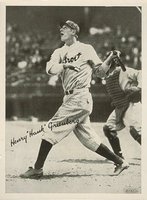1936 Glossy Finish & Leather # Hank Greenberg Glossy Baseball Card