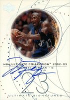 2002 Ultimate Collection Ultimate Signatures #MJ-S Michael Jordan Basketball Card