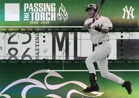 2005 Donruss Elite Passing the Torch #PT-12 Derek Jeter Green Baseball Card