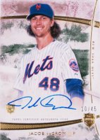 2014 Topps Supreme Autographs #SA-JDE Jacob deGrom Green Baseball Card