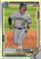 2021 Bowman Draft #BDC48 Henry Davis Chrome-Refractor Baseball Card