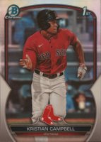 2023 Bowman Draft #BDC125 Kristian Campbell Chrome-Refractor Baseball Card