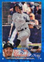 2023 Topps Chrome Logofractor Edition #4 Anthony Volpe Blue Refractor Baseball Card