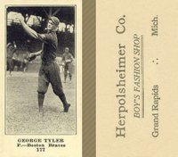 1916 Herpolsheimer Co. #177 George Tyler Baseball Card